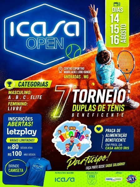 ICASA Open - 7&ordm; Torneio Beneficente de Duplas de T&ecirc;nis