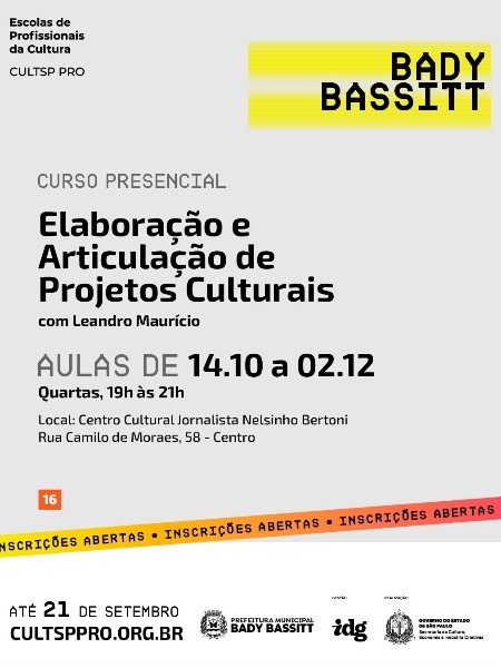 Curso Presencial de Elabora&ccedil;&atilde;o e Articula&ccedil;&atilde;o de Projetos Culturais