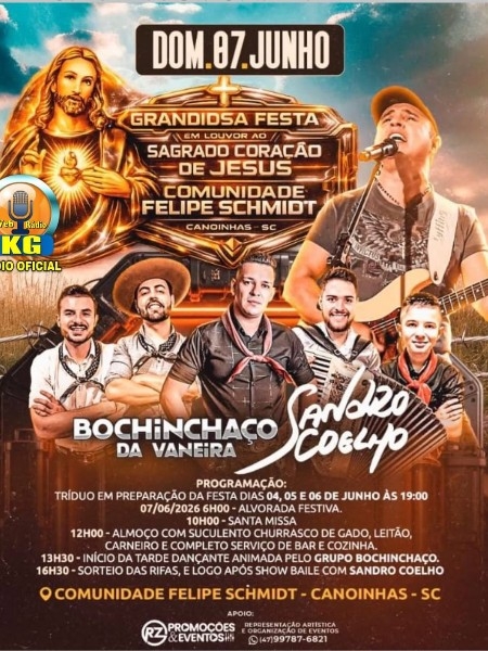 FESTA EM LOUVOR AO SAGRADO CORA&Ccedil;&Atilde;O DE JESUS