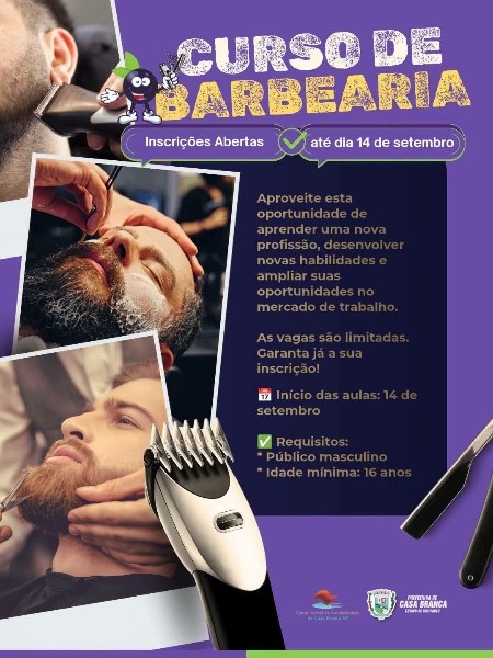 In&iacute;cio do Curso de barbearia