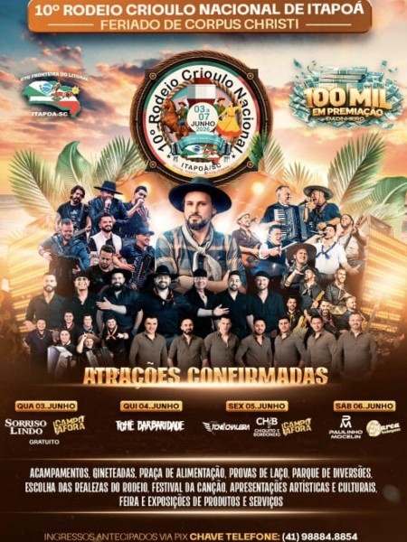 10&ordm; RODEIO CRIOULO NACIONAL DE ITAPO&Aacute;