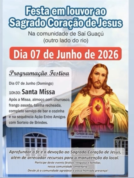 Festa em louvor ao Sagrado Cora&ccedil;&atilde;o de Jesus