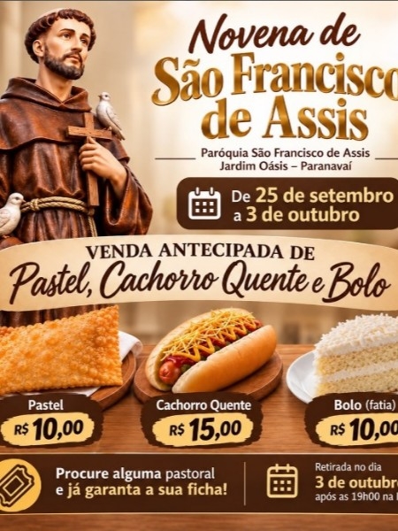 NOVENA DE S&Atilde;O FRANCISCO DE ASSIS