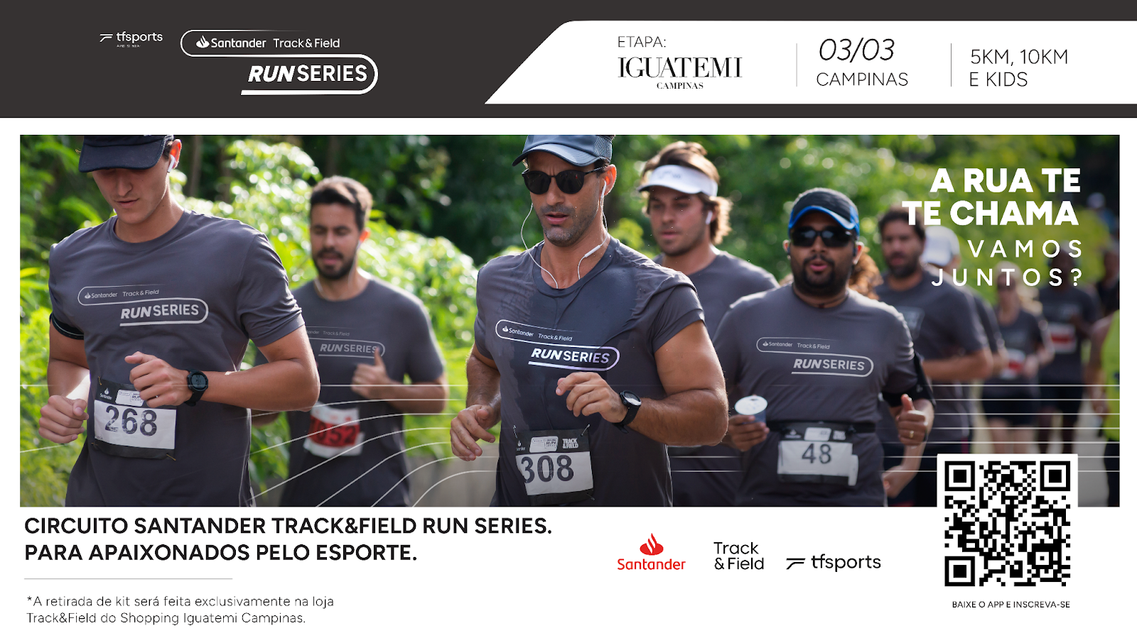 Shopping Iguatemi Campinas recebe a 1ª corrida Santander Track&Field Run Séries