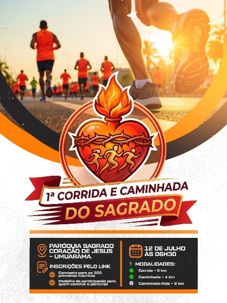 1&ordf; Corrida e Caminhada do Sagrado