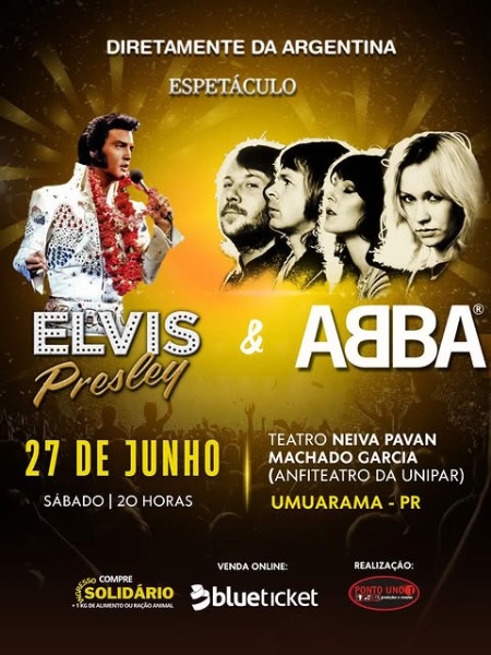 Espet&aacute;culo Elvis Presley e Abba