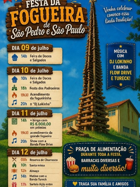 FESTA DA FOGUEIRA DE S&Atilde;O PEDRO E S&Atilde;O PAULO