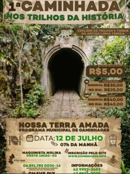 1&ordf; CAMINHADA NOS TRILHOS DA HIST&Oacute;RIA