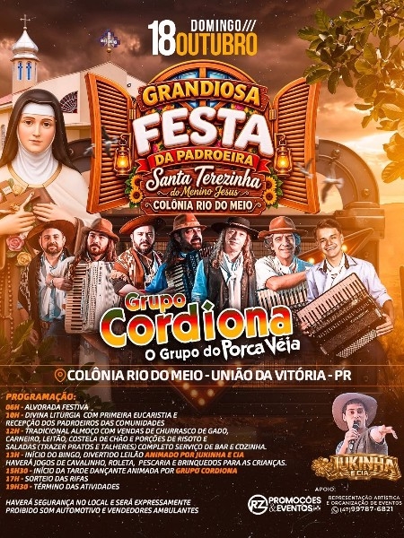 GRANDIOSA FESTA DA PADROEIRA SANTA TERESINHA DO MENINO JESUS